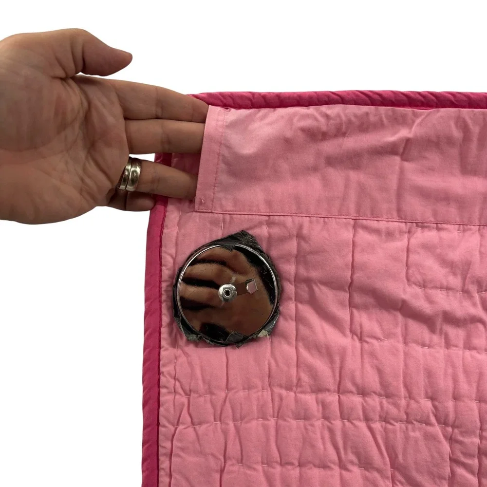 Pottery Barn Kids Patchwork Floral Butterfly Quilt Wall Hanging Pink 33x46
